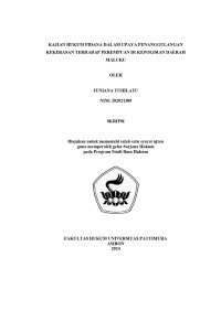 Image of Kajian Hukum Pidana Dalam Upaya 
Penanggulangan Kekerasan Terhadap Perempuan di Kepolisian Daerah 
Maluku,