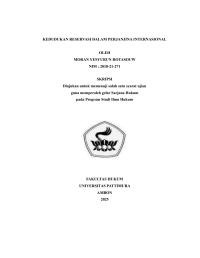 Image of Kedudukan Reservasi Dalam 
Perjanjian Internasional.