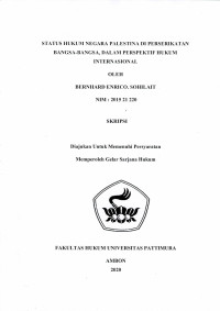 Image of Status Hukum Negara Palestina di Perserikatan Bangsa-Bangsa dalam Perspektif Hukum Internasional