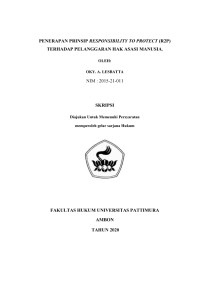 Image of Penerapan Prinsip Responsibility to Protect (R2P) Terhadap Pelanggaran Hak Asasi Manusia