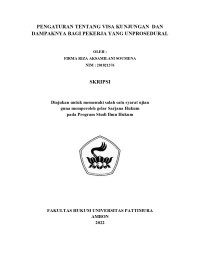 Image of Pengaturan Tentang Visa Kunjungan Dan Dampaknya Bagi Pekerja Yang Unprosedural