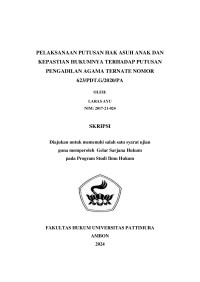 Image of Pelaksanaan Putusan Hak Asuh Anak dan Kepastian 
Hukumnya Terhadap Putusan Pngadilan Ternate Nomor 623/Pdt.G/2020/PA