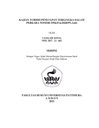Image of Kajian Yuridis Penetapan Tersangka Dalam Perkara Nomor 5/Pid.Pra/2020/PN.Amb