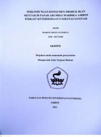 Image of Perlindungan Konsumen Produk Ikan Mentah Di Pasar Arumbai Mardika Ambon Terkait Ketersediaan Fasilitas Sanitasi