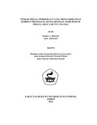 Image of Tindak Pidana Perkosaan Yang Mengakibatkan Korban Meninggal Dunia Ditinjau Dari Hukum Adat Lar Vul Nga Bal