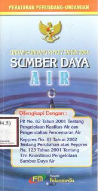 Image of UU RI No. 7 Tahun 2004 Tentang Sumber Daya Air