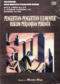 Image of Pengertian-Pengertian Elementer Hukum Perjanjian Perdata