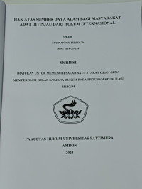 Image of Hak Atas Sumber Daya Alam Bagi 
Masyarakat Adat Ditinjau Dari Hukum Internasional,