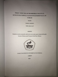 Image of peran  ICRC dalam 
memberikan bantuan kemanusian diwilayah konflik 
bersenjata di Suriah,