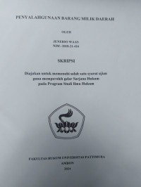 Image of Penyalahgunaan Barang Milik 
Daerah.