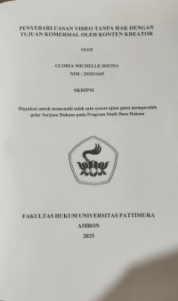 Image of “Penyebarluasan Video Tanpa 
Hak dengan Tujuan Komersial oleh Konten Kreator”,