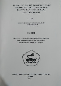 Image of Penerapan Ajaran Concursus 
Realis 
Terhadap Pelaku Tindak Pidana Korupsi dan Tindak                                    
Pidana Pencucian Uang,