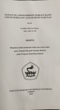 Image of Tanggung Jawab Direksi Terkait Rapat Umum 
Pemegang Saham (RUPS) Tahunan,