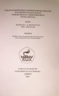 Image of Peranan Kepolisian Daerah (POLDA) Ma
 luku dalam Penanggulangan Tindak Pidana Cyber Perjudian Di Era Digital