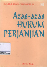 Image of Azas-Azas Hukum Perjanjian