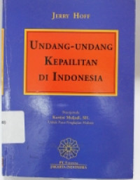Image of Undang-Undang Kepailitan Di Indonesia
