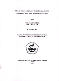 Image of Tindak Pidana Kekerasan Fisik Terhadap Istri (Studi Kasus Putusan Nomor : 144/Pid.Sus/2019/PN Amb)