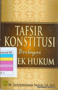 Image of Tafsir Konstitusi Berbagai Aspek Hukum