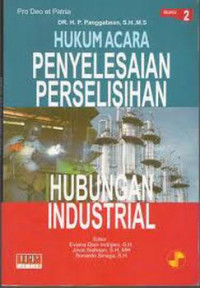 Image of Hukum Acara Penyelesaian Perselisihan Hubungan Industrial