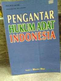 Image of Pengantar Hukum Adat Indonesia