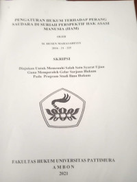 Image of Pengaturan Hukum Terhadap Perang Saudara Di Suriah Perspektif Hak Asasi Manusia (HAM)