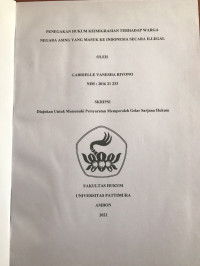 Image of Penegakan Hukum Keimigrasian Terhadap Warga Negara Asing Yang Masuk Ke Indonesia Secara Illegal