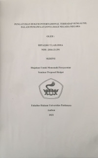 Image of Pengaturan Hukum Internasional Terhadap Sungai Nil Dalam Pemanfaatan Bagi Negara-Negara