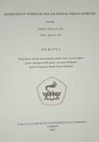 Image of Pembuktian Terbalik Dalam Tindak Pidana Korupsi