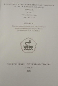 Image of Tanggung Jawab PT. Gojek Terhadap Perjanjian Layanan Pengiriman Barang (Go-Send)