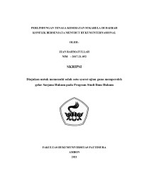 Image of Perlindungan Tenaga Kesehatan Sukarela Di Daerah Konflik Bersenjata Menurut Hukum Internasional