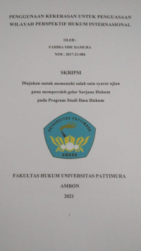 Image of Penggunaan Kekerasan Untuk Penguasaan Wilayah Perspektif Hukum Internasional