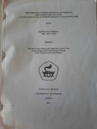 Image of Pertimbangan Hukum Hakim Dalam Perkara Pidana Pencabulan Anak’’ (Studi Putusan Nomor 25/PID.SUSANAK/2019/PN.AMB)