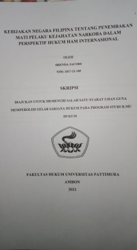 Image of Kebijakan Negara Filipina Tentang Penembakan Mati Pelaku Kejahatan Narkoba Dalam Perspektif Hukum HAM Internasional
