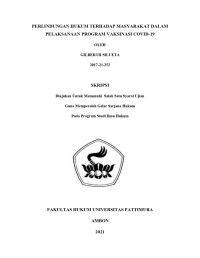 Image of Perlindungan Hukum Terhadap Masyarakat Dalam Pelaksanaan Program Vaksinasi Covid-19