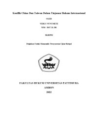 Image of Konflik Cina Dan Taiwan Dalam Tinjau Hukum Internasional