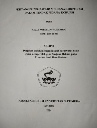 Image of Pertanggungjawaban Pidana Korporasi Dalam 
Tindak Pidana Korupsi