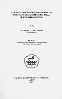 Image of Hak Anak-Anak Pengungsi 
Rohingya Dan Perlakuan Standar Minimum Dalam Hukum Internasional,