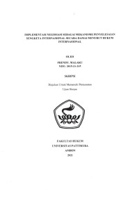 Image of Implementasi Negosiasi Sebagai Mekanisme Penyelesaian Sengketa Internasional Secara Damai Menurut Hukum Internasional