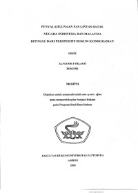 Image of Penyalahgunaan Pas Lintas Batas Negara Indonesia Dan Malaysia Ditinjau Dari Perspektif Hukum Keimigrasian