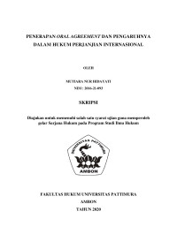 Image of Penerapan Oral Agreement dan Pengaruhnya Dalam Hukum Perjanjian Internasional