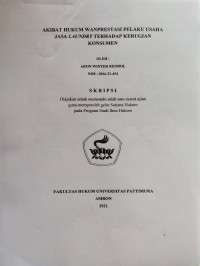 Image of Akibat Hukum Wanprestasi Pelaku Usaha Jasa Laundry Terhadap Kerugian Konsumen