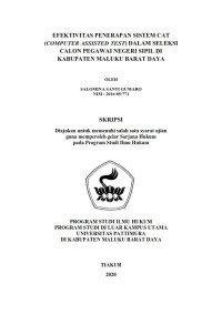 Image of Efektifitas Penerapan Sistem CAT (Computer Assisted Test) Dalam Seleksi Calon Pegawai Negeri Sipil Di Kabupaten Maluku Barat Daya