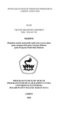 Image of Penegakan Hukum Terhadap Peredaran Vaksin Tanpa Izin