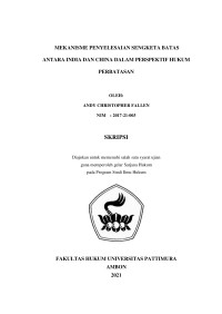 Image of Mekanisme Penyelesaian Sengketa Batas Antara India Dan China Dalam Perspektif Hukum Perbatasan