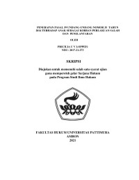 Image of Penerapan Pasal 59 Undang-Undang Nomor 35 Tahun 2014 Terhadap Anak Korban Perlakuan Salah Dan Penelantaran