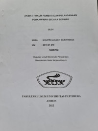 Image of Akibat Hukum Pembatalan Pelaksanaan Perkawinan Secara Sepihak