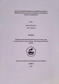Image of “Kajian Yuridis Pemidanaan Dibawah Pidana 
Minimum Bagi Anggota Polri Dalam Tindak Pidana Narkotika”