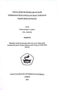 Image of Upaya Hukum Penegakan HAM Terhadap 
Penganiayaan Bagi Tahanan Oleh Oknum Polisi,