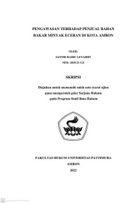 Image of Pengawasan Terhadap Penjual Bahan Bakar Minyak Eceran Di Kota Ambon