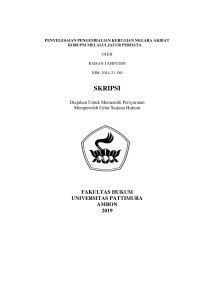 Image of Penyelesaian Pengembalian Kerugian Negara Akibat Korupsi Melalui Jalur Perdata